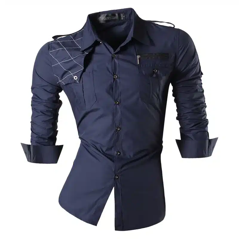 2017 New Fashion Casual slim fit long-sleeved men's dress shirts Korean styles cotton shirt 8371 21