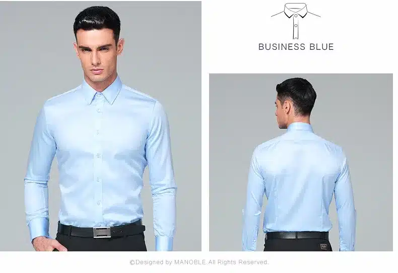 Men's Dress Shirt 100% Cotton 2016 Brands New Regular Fit Cufflink Shirts Business Long Sleeve Business Suits Shirts Solid Color 20