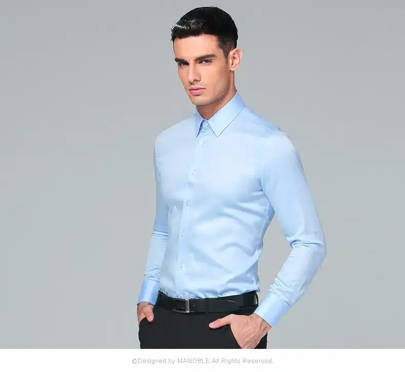 Men's Dress Shirt 100% Cotton 2016 Brands New Regular Fit Cufflink Shirts Business Long Sleeve Business Suits Shirts Solid Color 19