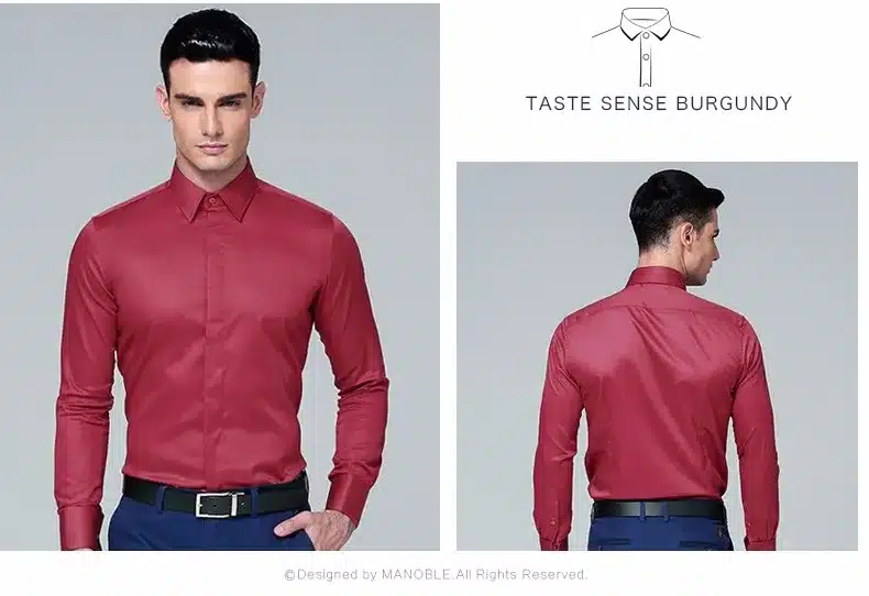 Men's Dress Shirt 100% Cotton 2016 Brands New Regular Fit Cufflink Shirts Business Long Sleeve Business Suits Shirts Solid Color 26