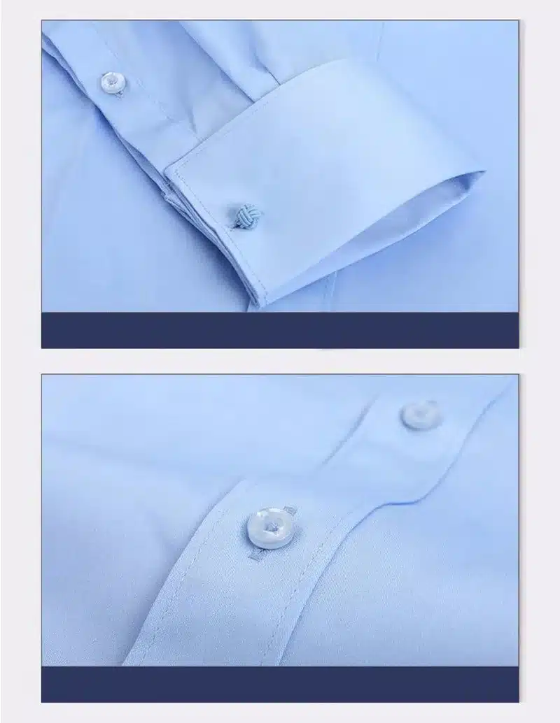 Men's Dress Shirt 100% Cotton 2016 Brands New Regular Fit Cufflink Shirts Business Long Sleeve Business Suits Shirts Solid Color 28