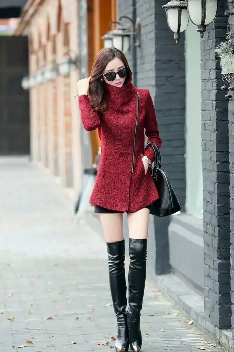 New Europe 2017 Autumn Winter Women's Temperament Woolen Jackets Coats Female Casual Clothing Fashion Women Slim Jackets Coats 10
