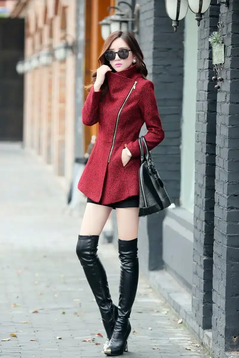 New Europe 2017 Autumn Winter Women's Temperament Woolen Jackets Coats Female Casual Clothing Fashion Women Slim Jackets Coats 11