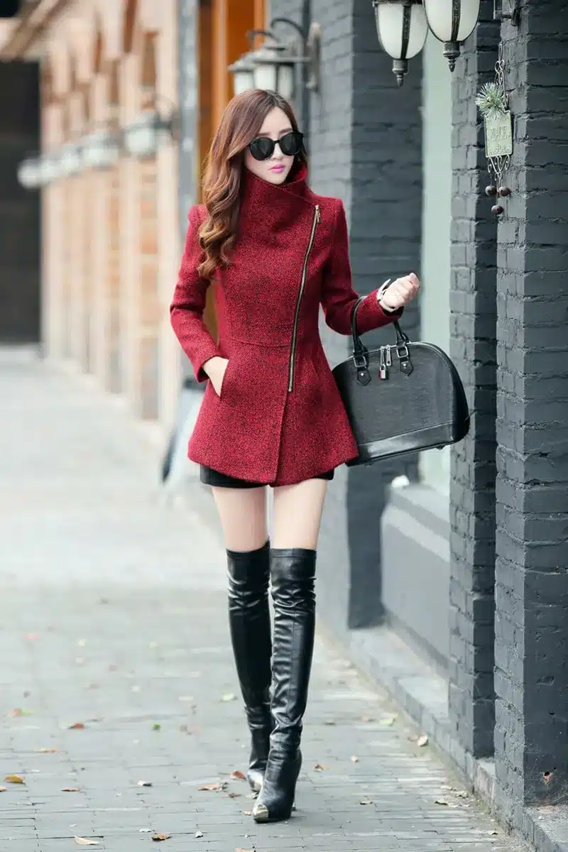 New Europe 2017 Autumn Winter Women's Temperament Woolen Jackets Coats Female Casual Clothing Fashion Women Slim Jackets Coats 15