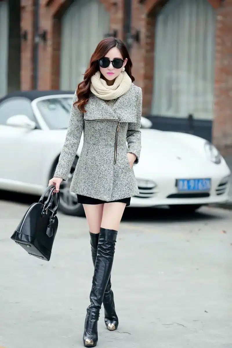 New Europe 2017 Autumn Winter Women's Temperament Woolen Jackets Coats Female Casual Clothing Fashion Women Slim Jackets Coats 23