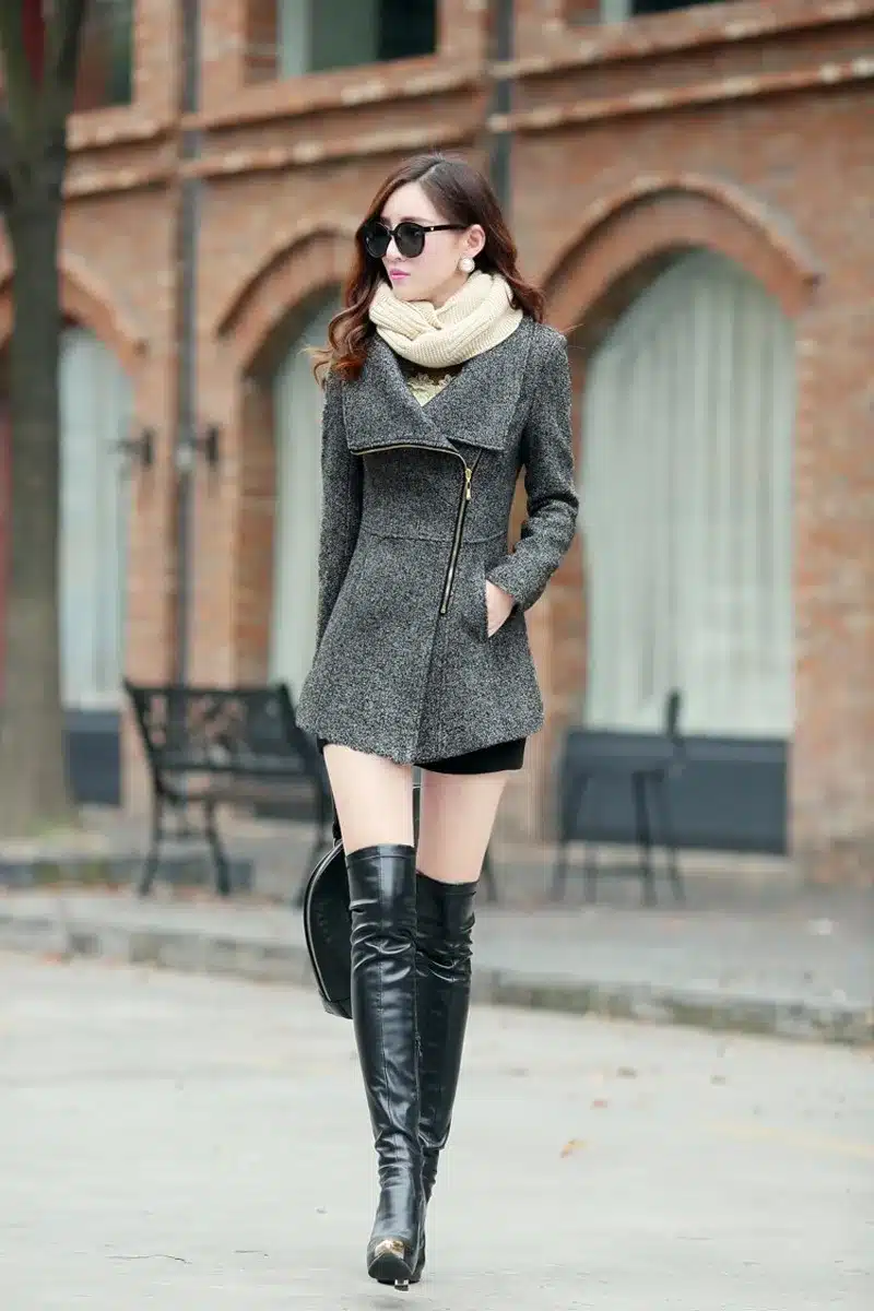 New Europe 2017 Autumn Winter Women's Temperament Woolen Jackets Coats Female Casual Clothing Fashion Women Slim Jackets Coats 26
