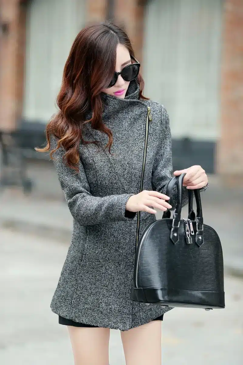 New Europe 2017 Autumn Winter Women's Temperament Woolen Jackets Coats Female Casual Clothing Fashion Women Slim Jackets Coats 27