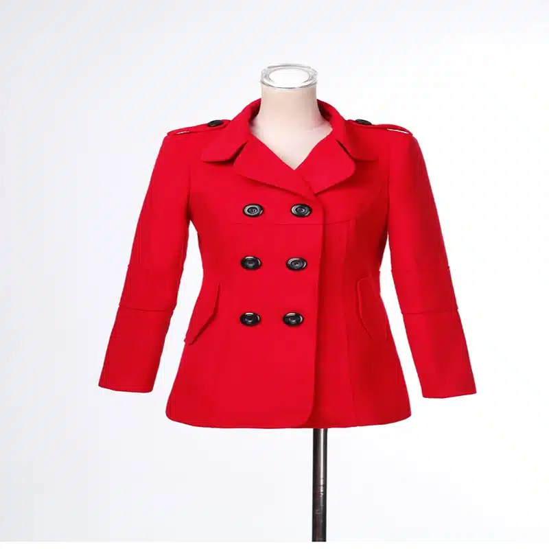 2017 Autumn Winter new fashion women wool coat double breasted coat elegant bodycon cocoon wool long coat Solid color tops LU304 23