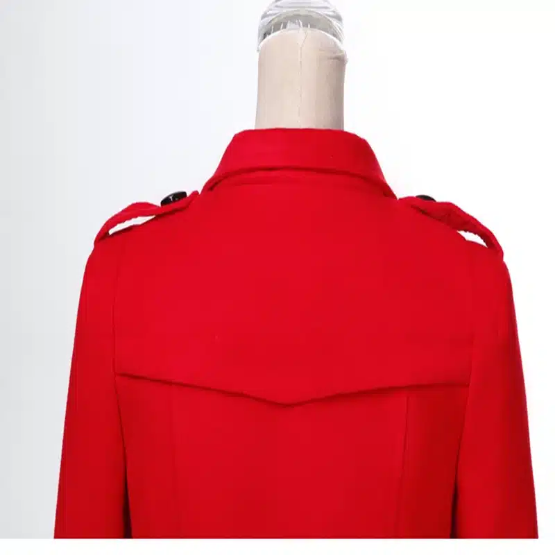 2017 Autumn Winter new fashion women wool coat double breasted coat elegant bodycon cocoon wool long coat Solid color tops LU304 25