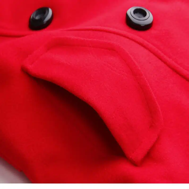 2017 Autumn Winter new fashion women wool coat double breasted coat elegant bodycon cocoon wool long coat Solid color tops LU304 27