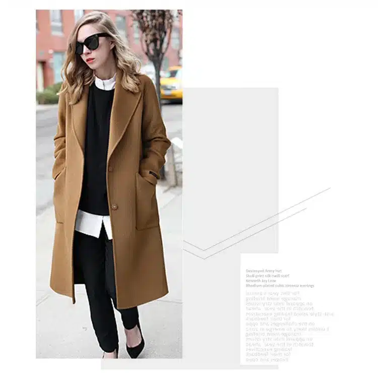 long sleeve winter wool coat women Europe style large size casaco feminino ladies autumn new Slim long woolen coats 1
