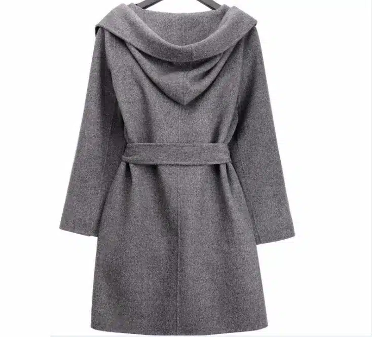 New Black Womens Autumn Winter Hooded Section Cashmere Jacket Outwear Long Slim Wool Coat casaco feminino manteau femme hiver 13