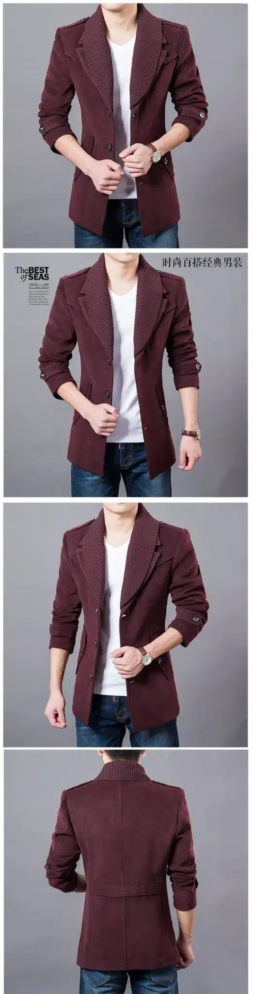 2017 Business Men Casual Warm Coats Size M-3XL High Quality Double Collar Winter Trench Coat Thicken Man Fashion Wool Clothings 11
