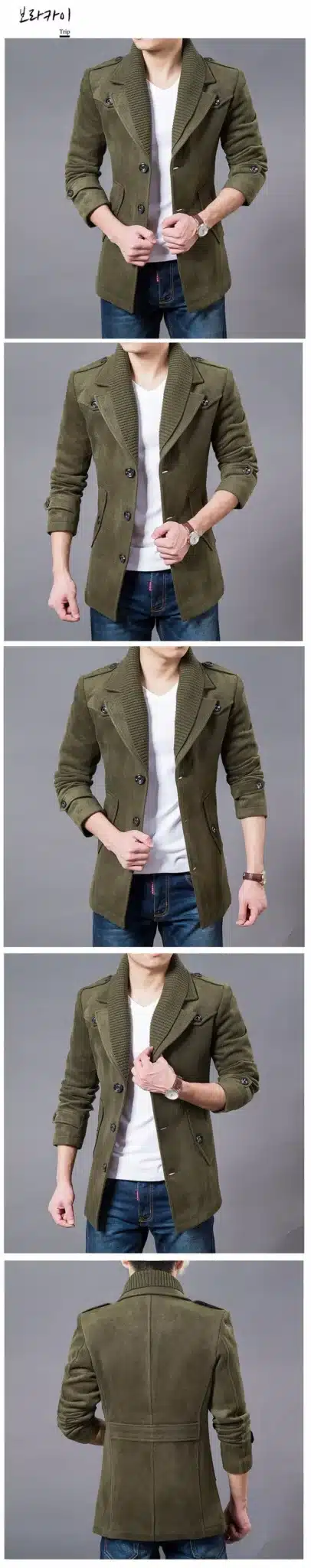 2017 Business Men Casual Warm Coats Size M-3XL High Quality Double Collar Winter Trench Coat Thicken Man Fashion Wool Clothings 12