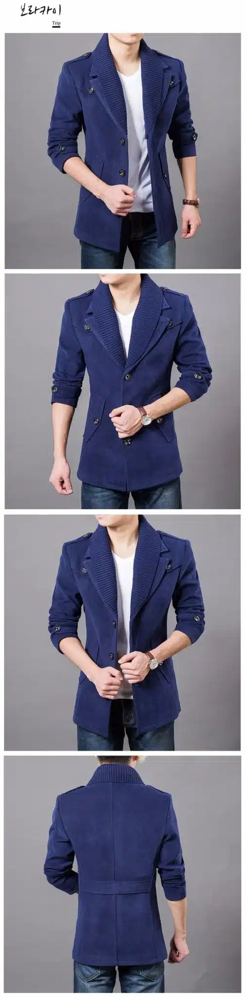 2017 Business Men Casual Warm Coats Size M-3XL High Quality Double Collar Winter Trench Coat Thicken Man Fashion Wool Clothings 13