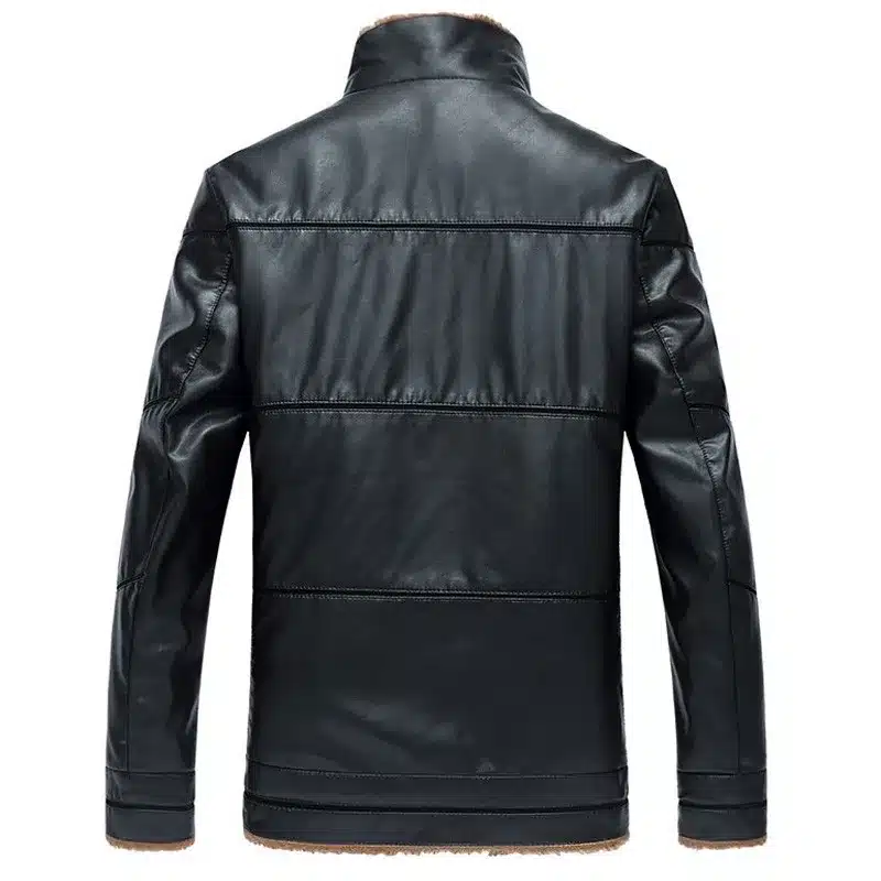 Plus Size 8XL Big and Tall Men Fur Lined Leather Jackets Winter Style Luxurious Brand Clothes Leather Fur Jacket Coats Men C036 15
