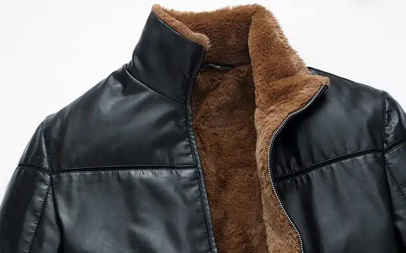 Plus Size 8XL Big and Tall Men Fur Lined Leather Jackets Winter Style Luxurious Brand Clothes Leather Fur Jacket Coats Men C036 17