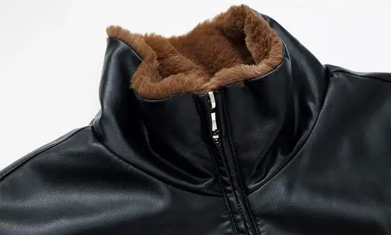 Plus Size 8XL Big and Tall Men Fur Lined Leather Jackets Winter Style Luxurious Brand Clothes Leather Fur Jacket Coats Men C036 18