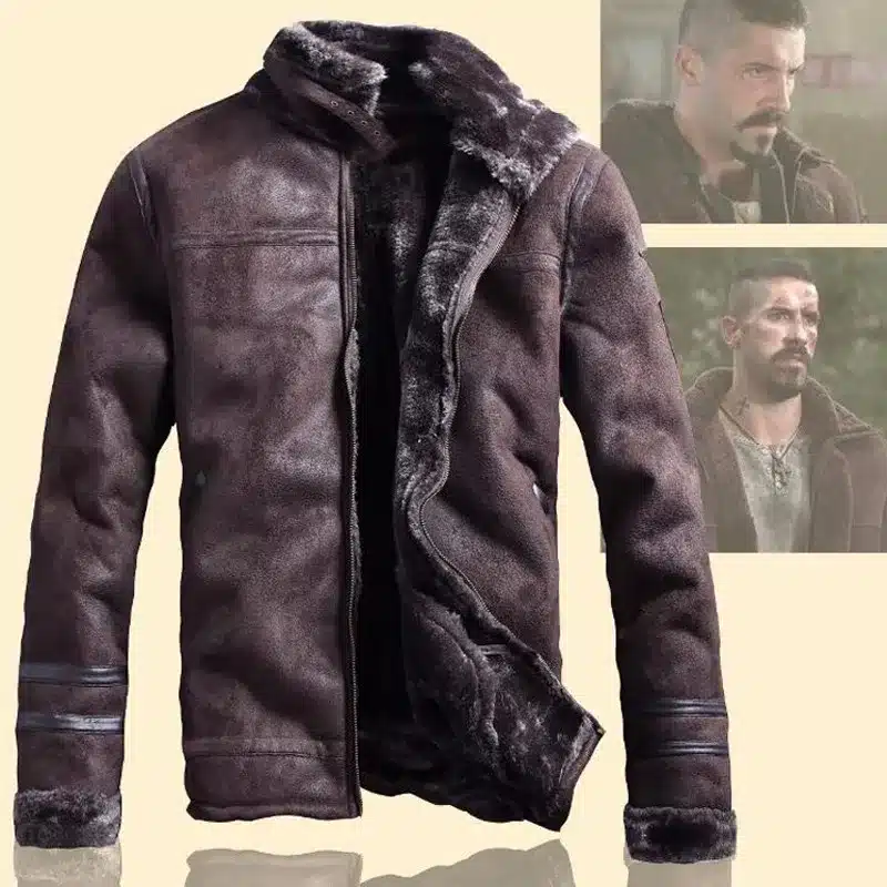 Russian Style Winter Mens Fur Faux Leather Jacket Casual Fashion Streewear Mens Faux Fur Leather Jackets Overcoat Velvet C235 15