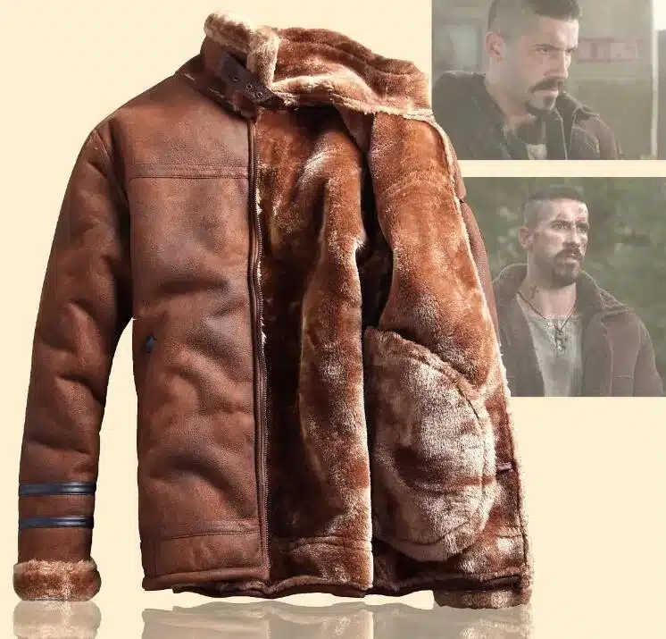 Russian Style Winter Mens Fur Faux Leather Jacket Casual Fashion Streewear Mens Faux Fur Leather Jackets Overcoat Velvet C235 17