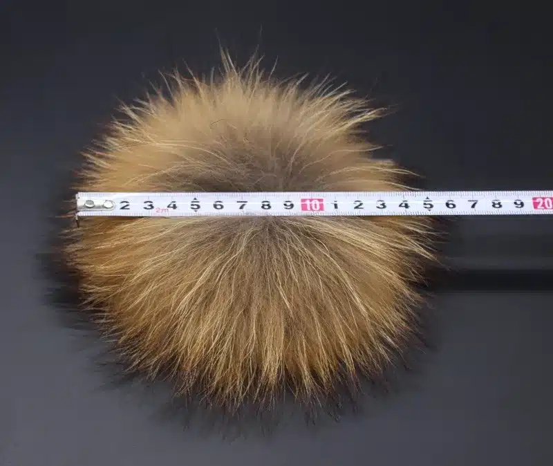 2017 Fashion Children Baby Winter Raccoon Fur Hat 15cm Fur pompom Beanies Cap Natural Fur Hats For Kids Children 16