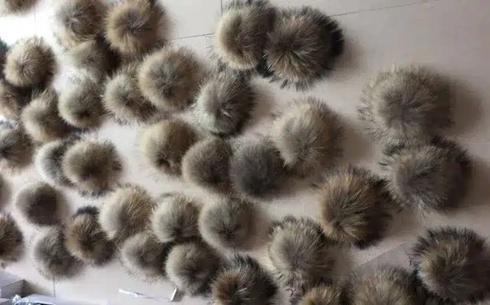 FURANDOWN 2017 Fashion Kids Winter Raccoon Fur Hats For Children Girls Knitted Wool Earflap Beanies Cap Crochet Baby Hat 23