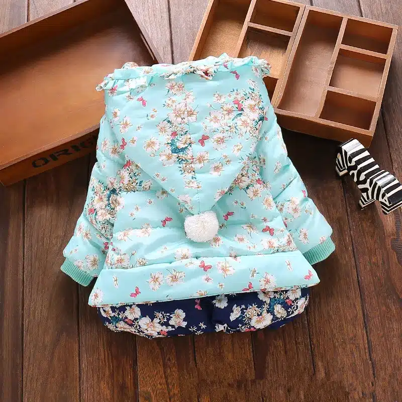 New Girls Outerwear children's clothing Baby girl fashion printed cotton coat Kids winter warm jacket clothes for 1-4 years old 13