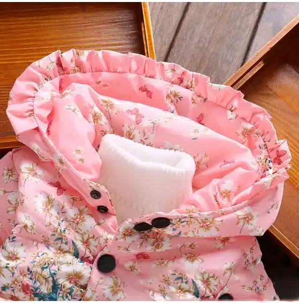New Girls Outerwear children's clothing Baby girl fashion printed cotton coat Kids winter warm jacket clothes for 1-4 years old 15