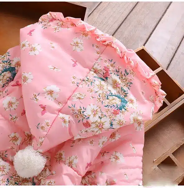 New Girls Outerwear children's clothing Baby girl fashion printed cotton coat Kids winter warm jacket clothes for 1-4 years old 16