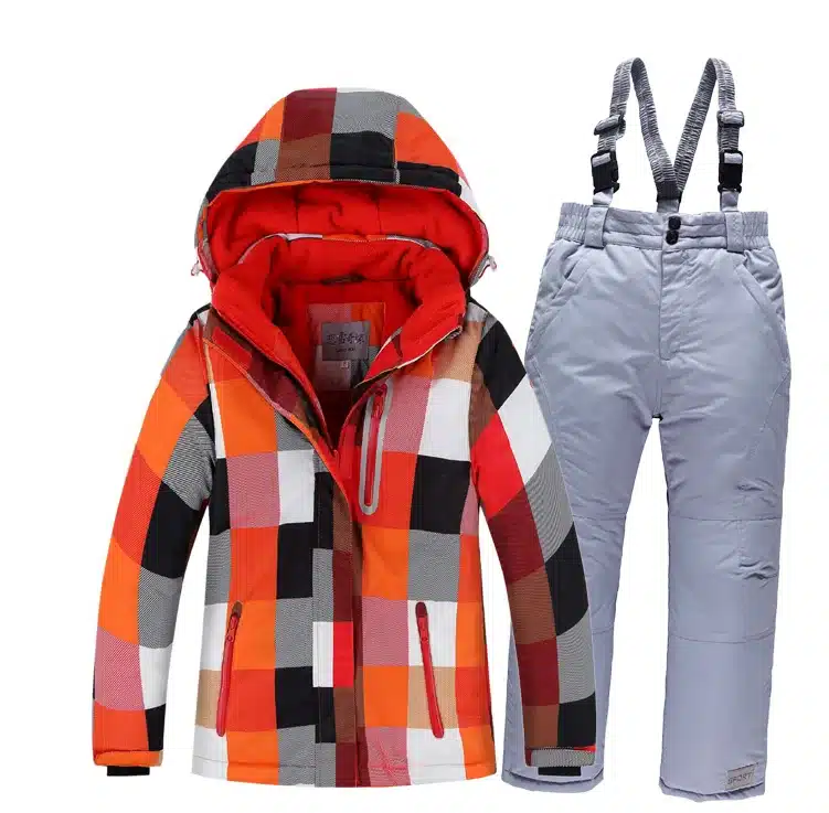 OLEKID Winter Children Ski Suit Windproof Warm Girls Clothing Set Jacket + Overalls Boys Clothes Set 3-16 Years Kids Snow Suits 15