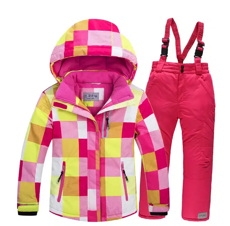 OLEKID Winter Children Ski Suit Windproof Warm Girls Clothing Set Jacket + Overalls Boys Clothes Set 3-16 Years Kids Snow Suits 16