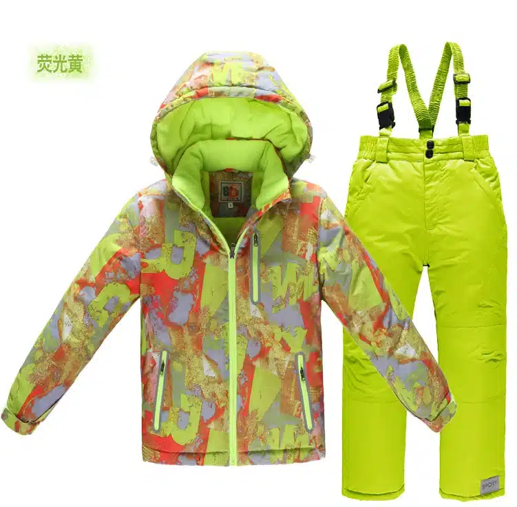 OLEKID Winter Children Ski Suit Windproof Warm Girls Clothing Set Jacket + Overalls Boys Clothes Set 3-16 Years Kids Snow Suits 22