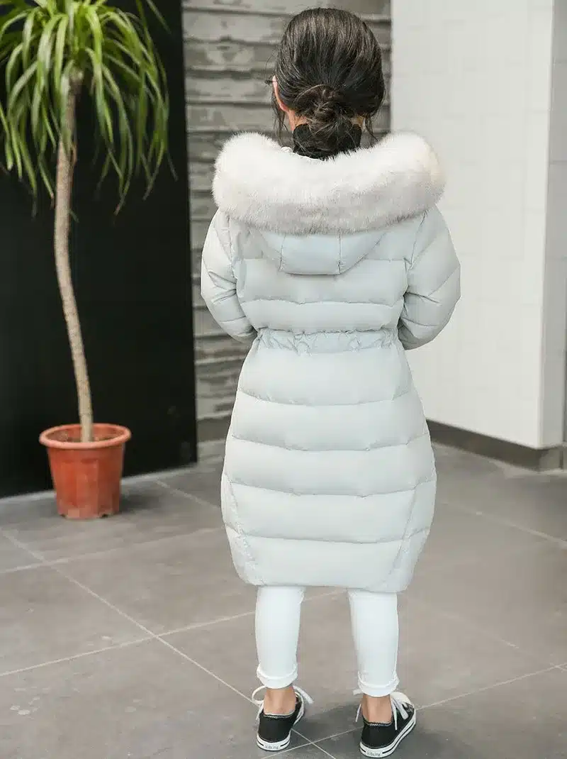 HSSCZL winter girls Down jackets long warm big girl 2016 new thick coat outerwear hooded Artificial fur collar parka overcoat 21