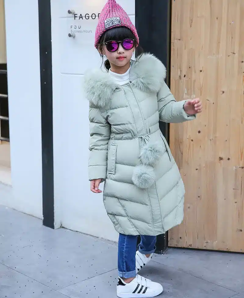 HSSCZL winter girls Down jackets long warm big girl 2016 new thick coat outerwear hooded Artificial fur collar parka overcoat 27