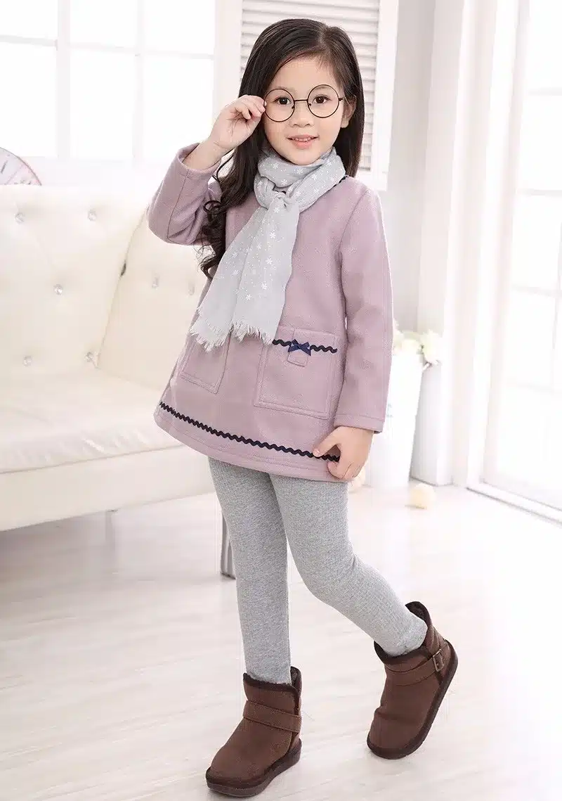 Lint Winter Girls Leggings Super Thicken Warm Girl Pants Kids Pants Elastic Waist Legging Children Clothing Pants 2-7 Y 14