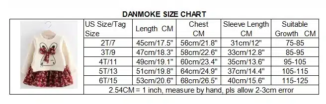 Danmoke Cute Rabbit and Flowers Printed Girls Long Sleeve Dress 2017 Winter Autumn Baby Girl Princess Dress 2 Color 17