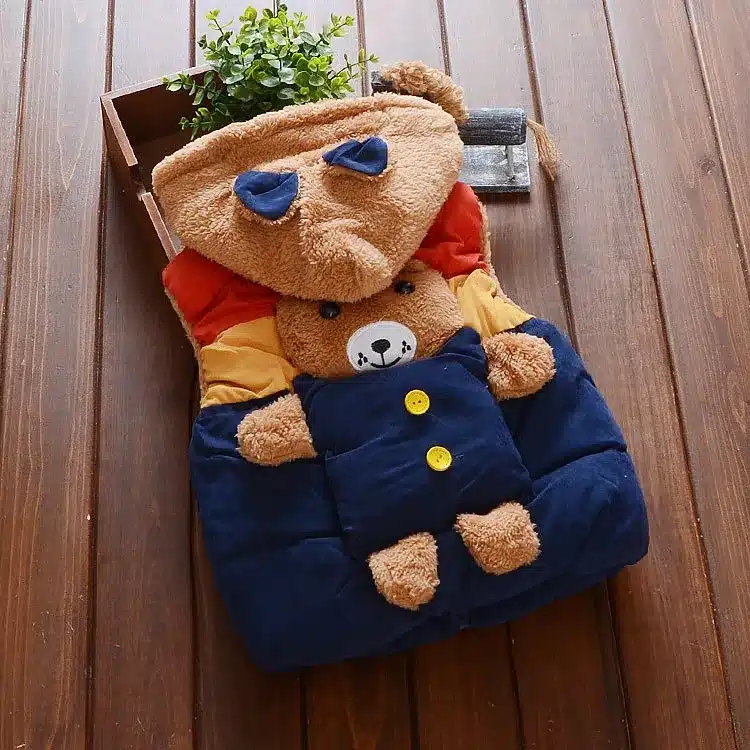 2017 New Baby Boys Girls Winter Coat Kids Warm Vest Children thicken Outerwear Jacket fashion cartoon hooded 3 Colors 26