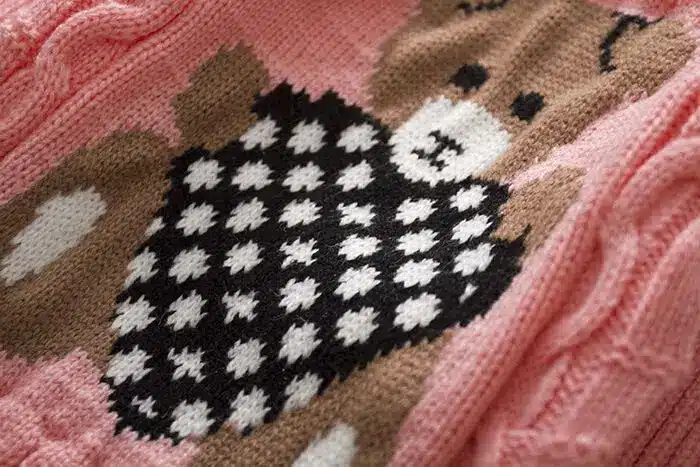 Autumn/Winter Knitted Pullovers Turtleneck Warm Sweater Baby Girls Clothes Cartoon Bear Children Sweaters Kids Boys Outerwear 26