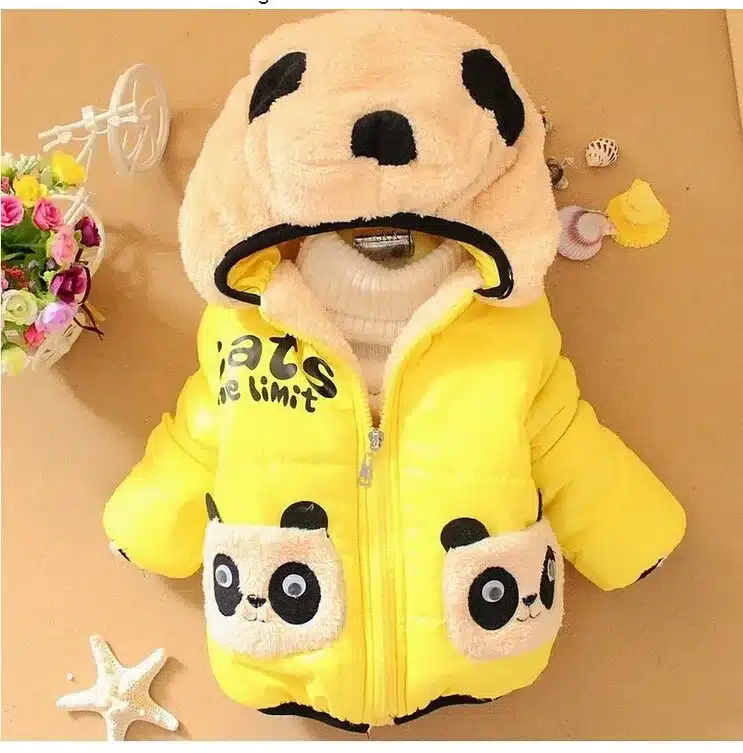 CNJiaYun Baby Girls Boys Jacket Winter Warm Thick Cotton Cartoon Panda hooded Kids Coat Children Lovely Outerwear kids Clothing 6