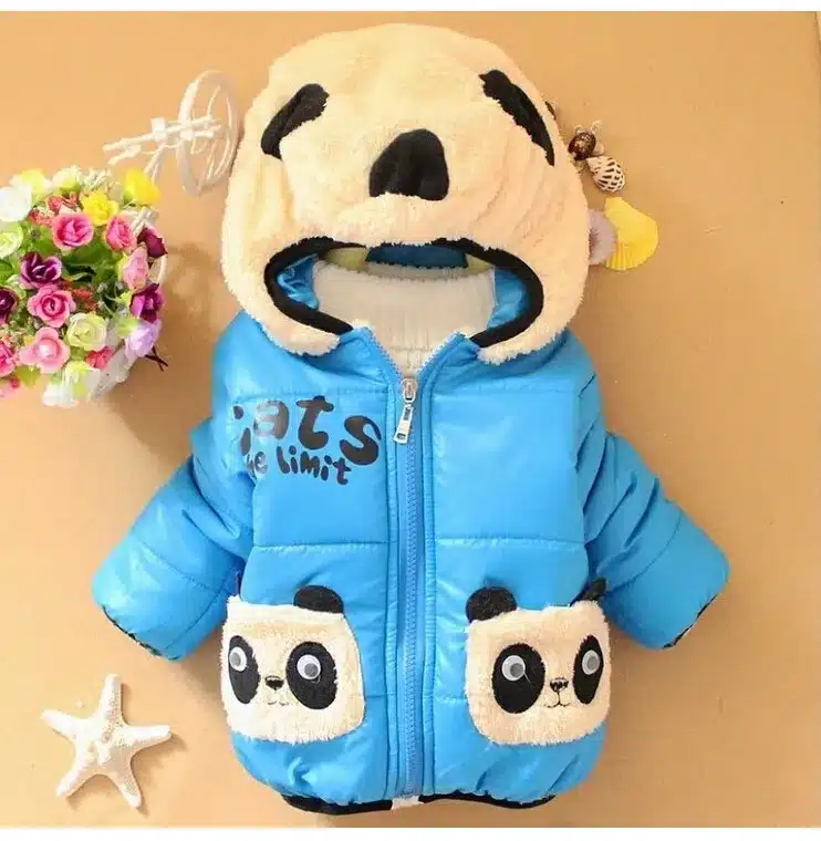 CNJiaYun Baby Girls Boys Jacket Winter Warm Thick Cotton Cartoon Panda hooded Kids Coat Children Lovely Outerwear kids Clothing 11
