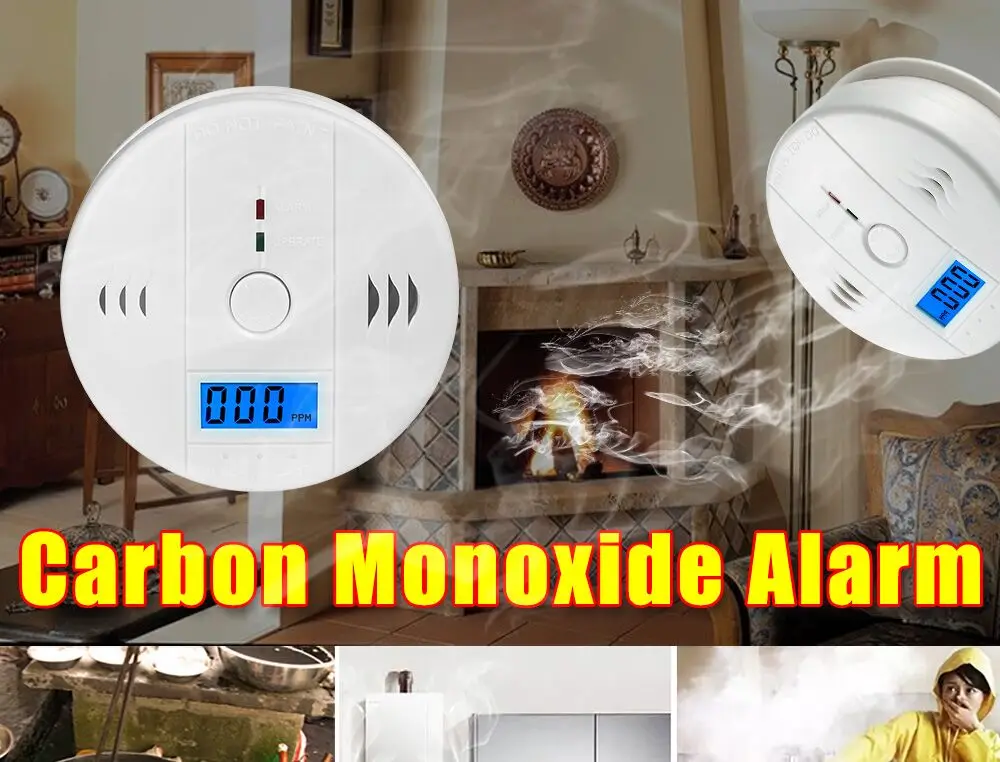 Home Security 85dB Warning High Sensitive LCD Photoelectric Independent CO Gas Sensor Carbon Monoxide Poisoning Alarm System 1