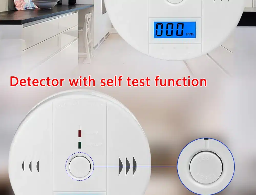 Home Security 85dB Warning High Sensitive LCD Photoelectric Independent CO Gas Sensor Carbon Monoxide Poisoning Alarm System 4