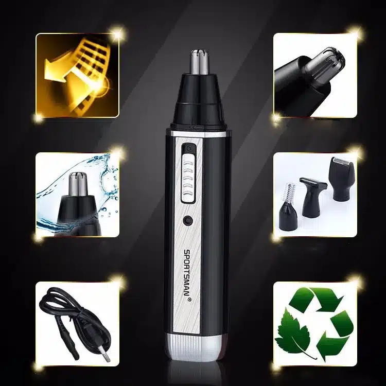 4 In 1 Rechargable Ear Nose Trimmer Electric Shaver Beard Face Eyebrows Nose Ear Hair Trimmer Automatic Removal Shaver For Men 15
