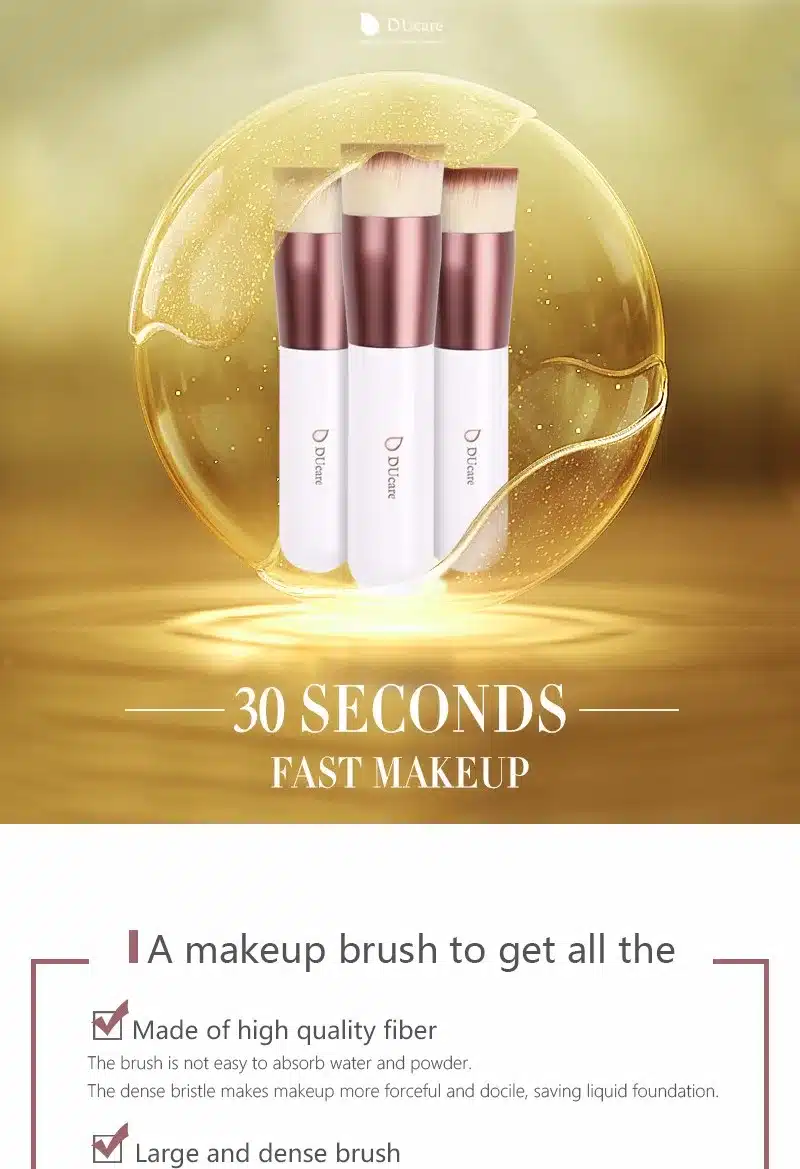 DUcare Brush Foundation brush professional high quality liquid flat brushes for face makeup set tools beauty essential 9