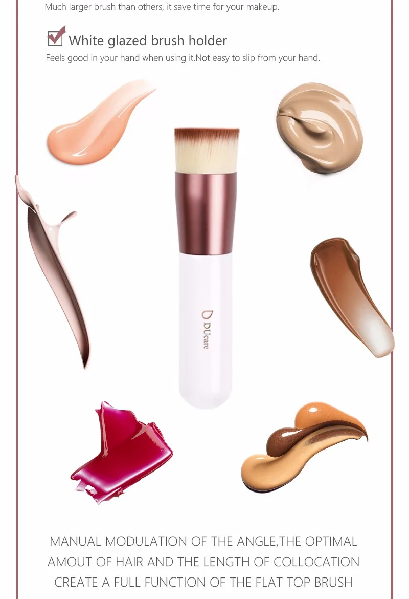 DUcare Brush Foundation brush professional high quality liquid flat brushes for face makeup set tools beauty essential 10