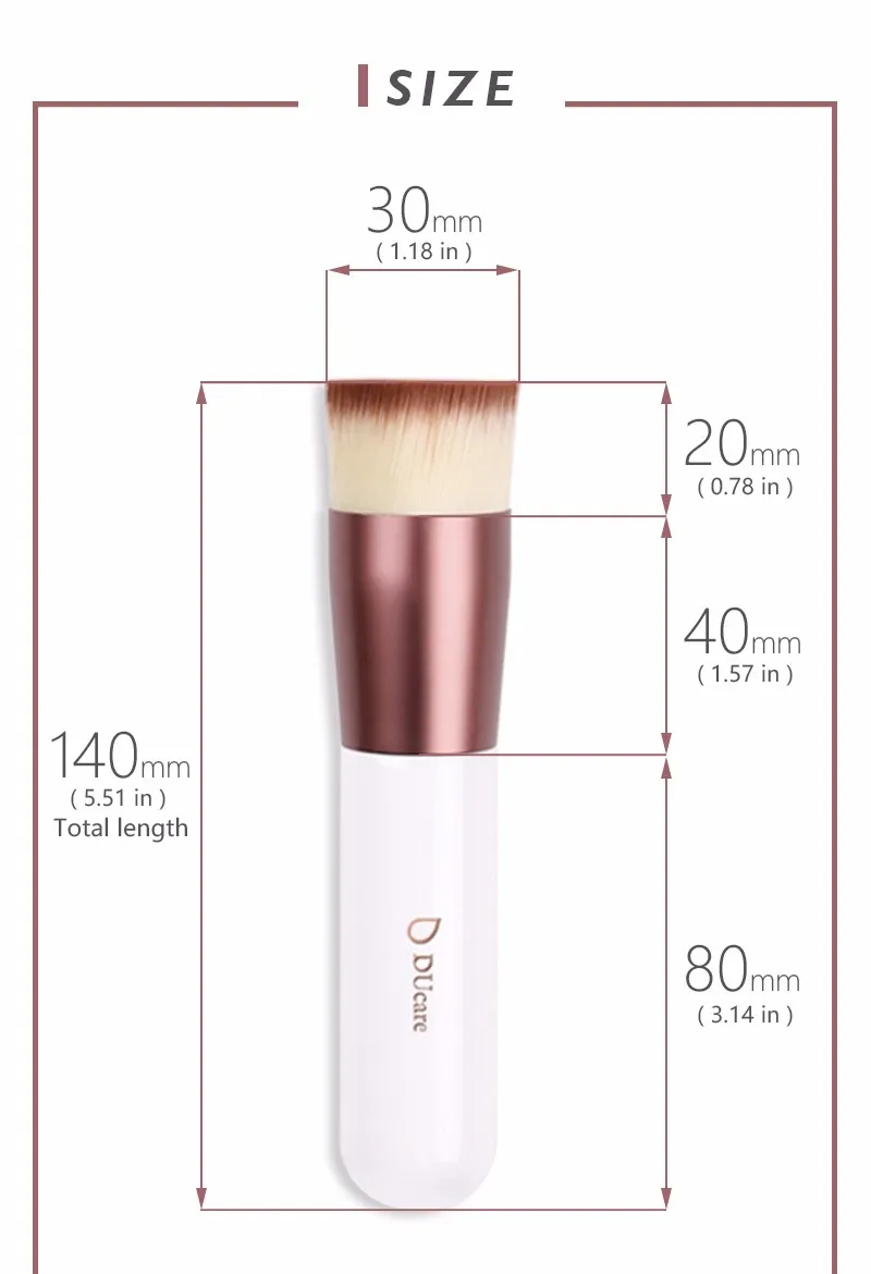 DUcare Brush Foundation brush professional high quality liquid flat brushes for face makeup set tools beauty essential 16