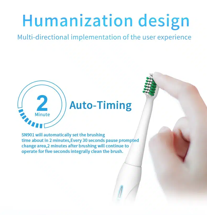 LANSUNG Wireless Rechargeable Ultrasonic Presented 4 Toothbrush heads BrushSets Whitening Teeth Sonic Brush Electric Toothbrush 10