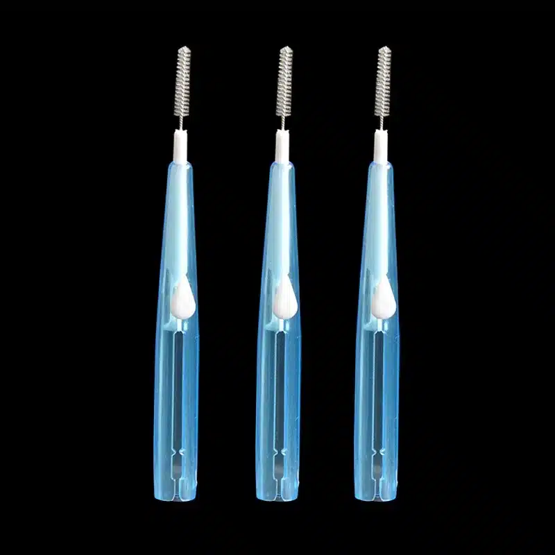 AZDENT 15 pcs/pack Push-Pull Interdental Brush 0.7mm Gum Interdental Brush Orthodontic Wire Brush Toothbrush Oral Care Toothpick 4