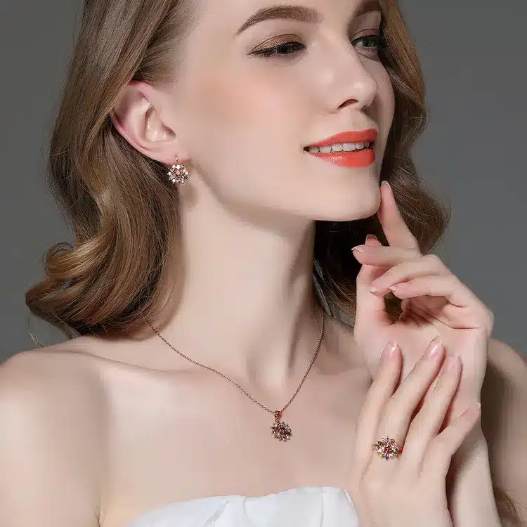 BAMOER 3 Colors Rose Gold Color Finger Ring for Women with AAA Multicolor Cubic Zircon Wedding Berloque #6 7 8 9 JIR031 30