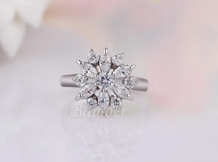 BAMOER 3 Colors Rose Gold Color Finger Ring for Women with AAA Multicolor Cubic Zircon Wedding Berloque #6 7 8 9 JIR031 33